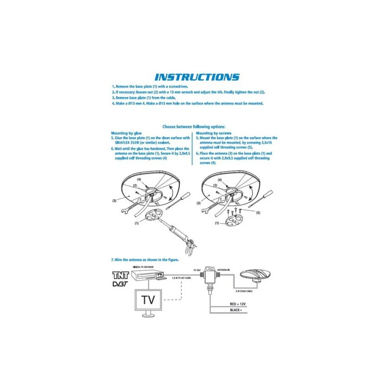 ANTENNE TV NOMADE SUPERGAIN 24,5 DB - 245 Mm â Image 4