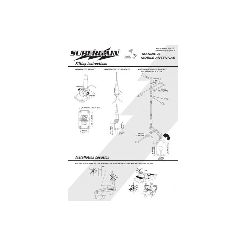 ANTENNE VHF 3 DB VEDETTE CAPRI SUPERGAIN 1,4 M â Image 3