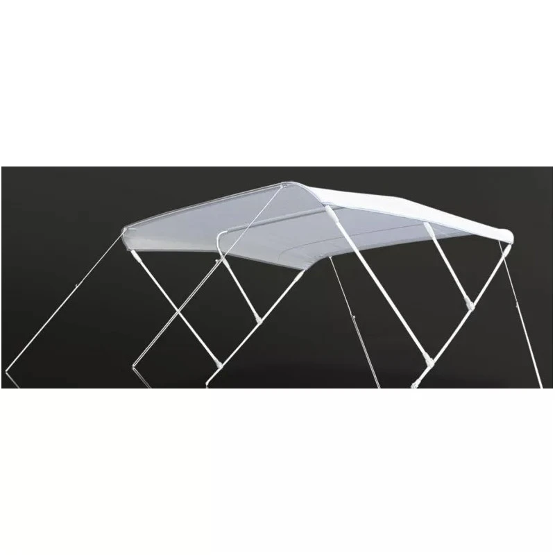Bimini Alu Brossé 3 Arceaux - Blanc - ORANGEMARINE 225 (largeur) X 140 (hauteur) X 180 (longueur) Cm – Image 3