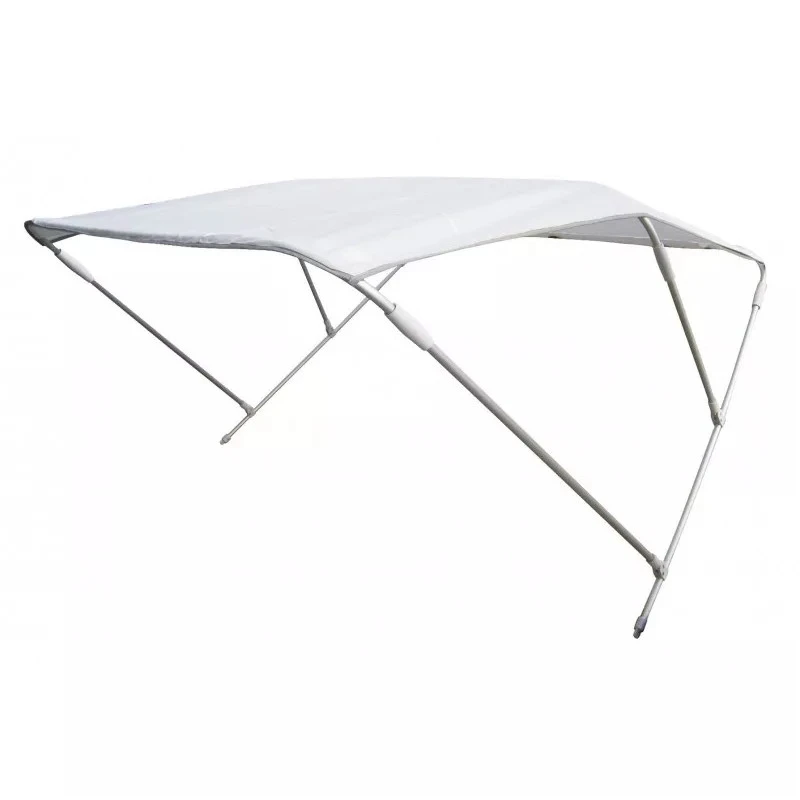 Bimini Alu Brossé 3 Arceaux - Blanc - ORANGEMARINE 225 (largeur) X 140 (hauteur) X 180 (longueur) Cm