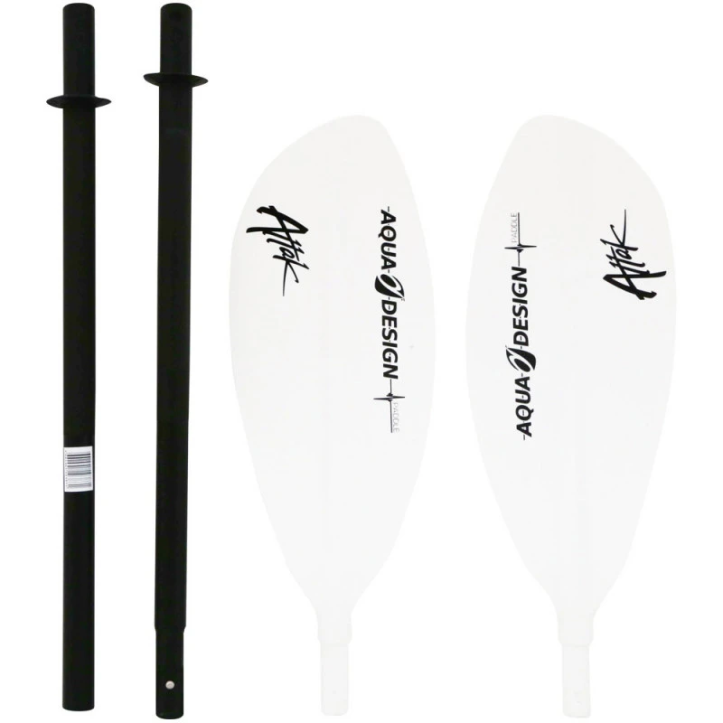 PAGAIE KAYAK AQUADESIGN ATTAK 4 PARTIES 220CM Bleu â Image 3