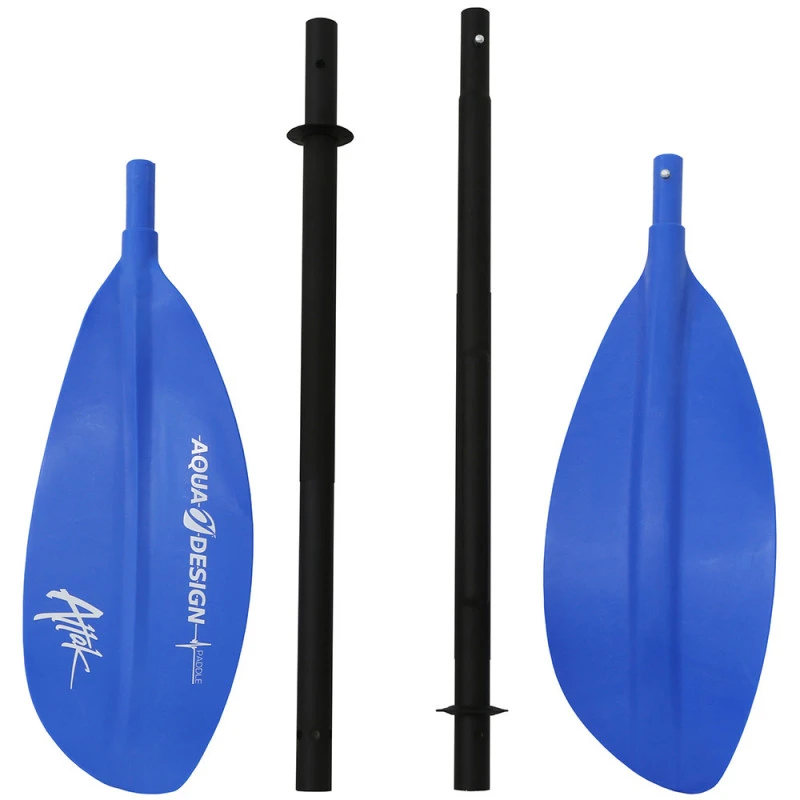 PAGAIE KAYAK AQUADESIGN ATTAK 4 PARTIES 220CM Bleu â Image 4