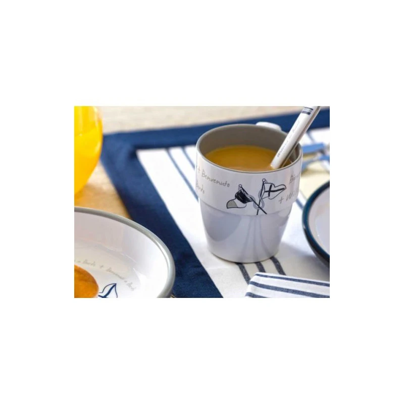 SET DE 6 MUGS 9 CM WELCOME ON BOARD MARINE BUSINESS â Image 3