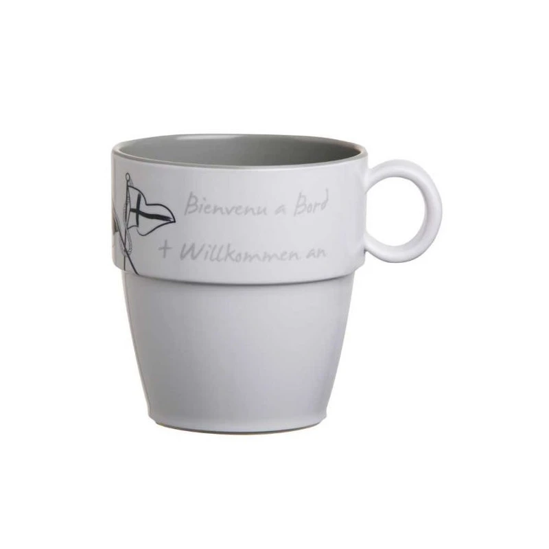 SET DE 6 MUGS 9 CM WELCOME ON BOARD MARINE BUSINESS