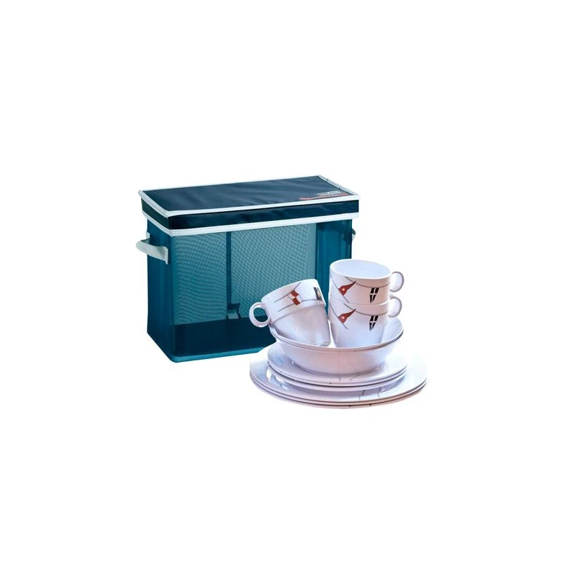 SET VAISSELLE MARINE BUSINESS INCASSABLE 25 PIÈCES REGATTA – Image 2