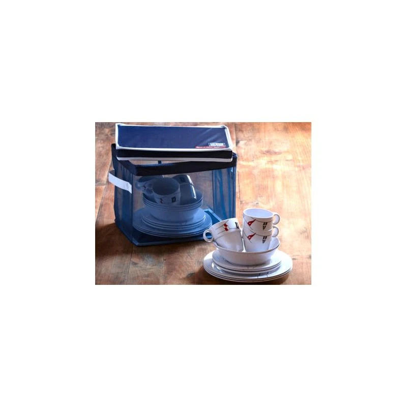 SET VAISSELLE MARINE BUSINESS INCASSABLE 25 PIÈCES REGATTA – Image 3