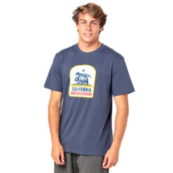 T-SHIRT RIP CURL DESTINATION ANIMALS BLEU MARINE