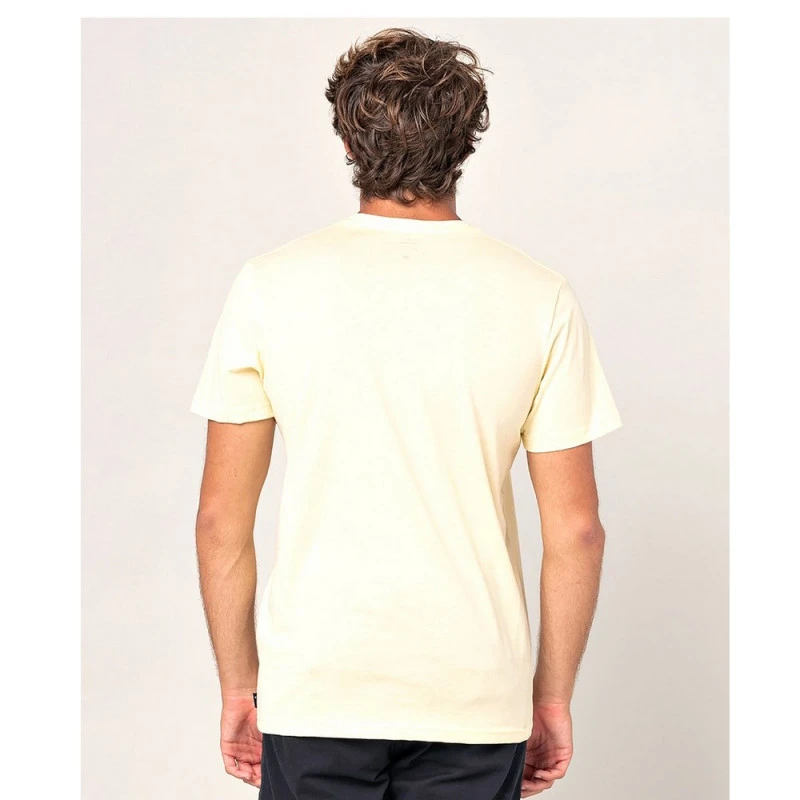 Rip Curl T-SHIRT RIPCURL IN DA POCKET TEE JAUNE CLAIR – Image 3